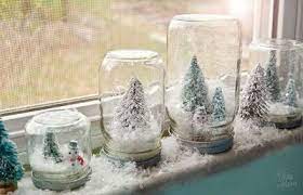 Mason Jar Snow Globes Homemade Snow Globes Waterless Snow Globe Christmas Snow Globes