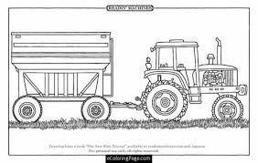 Tractor And Trailer Printable Coloring Page Farm Coloring Pages Truck Coloring Pages Coloring Books
