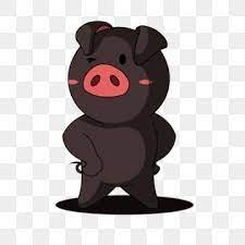 Black Pig Cartoon Little Year Cute Pig Clipart Piggy Cartoon Png And Vector With Transparent Background For Free Download Pig Cartoon Black Pig Cartoons Png
