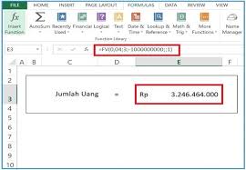 Cara Mudah Menghitung Nilai Waktu Dari Uang Dengan Excel Di 2020 Uang Keuangan Hubungan
