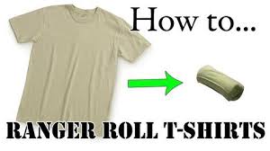 Travel Tips How To Ranger Roll Army Tan T Shirt Basic Training Style The Best Tutorial Tan T Shirt T Shirt Folding T Shirt