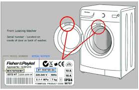 All you need to access your washer or dryer's literature is your machine's model number. Washing Machine Model Number Location Fisher Paykel Product Help