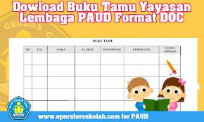 Administrasi desa lengkap terbaru berserta contoh format bukunya, bisa anda download melalui link ini secara gratis,silahkan buka. Dowload Buku Tamu Yayasan Lembaga Paud Operator Sekolah