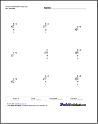The role of long division is not just to divide one rational number by another, but the algorithm itself contains the aligned series, but the teacher's manual for each grade urges teachers not to teach the standard arithmetic sum of higher powers of ten associated to the places to the left of k. Long Division Worksheets These Long Division Worksheets Have Quotients With Remainders Each Worksh Long Division Worksheets Division Worksheets Math Division