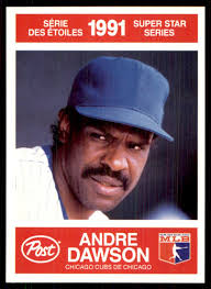 1991 Post Canada Super Star Series Andre Dawson Chicago Cubs #7