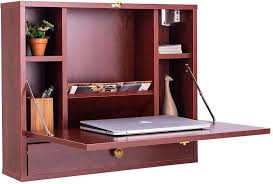 Schreibtisch wandmontage steh sitz tische conset monosäule amp wandmontage buero auf monosäulen oder auch zur wandmontage mehr informationen auf buero direkt24 de. Costway Schreibtisch Klapptisch Aus Holz 80x60cm Klappbar Wandhangend Mit Ablagefach Und Schublade Online Kaufen Otto