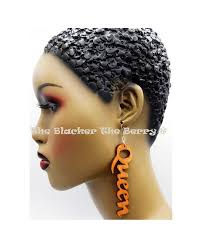 Wooden Queen Earrings Jewelry Women Dangle