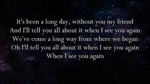 Once jamison — see you again (wiz khalifa covers) 04:24. Wiz Khalifa See You Again Lyrics Hd Original Video Dailymotion