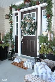 Neutral And Elegant Christmas Home Tour Outdoor Holiday Decor Lantern Christmas Decor Christmas Entryway