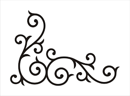 Best Corner Scroll Designs 15611 Clipartion Com Corner Scroll Design Vinyl Wall Art Decals Scroll Designs