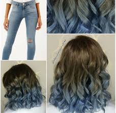35 Denim Hair Looks To Dye For Denim Hair Blue Hair Balayage Dipped Hair