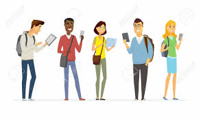 Maybe you would like to learn more about one of these? Happy Students Checking Their Phones Cartoon People Characters Royalty Free Cliparts Vectors And Stock Illustration Image 94176410