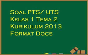 Soal Pts Uts Kelas 1 Tema 2 Kurikulum 2013 Format Docs Kurikulum Pendidikan Guru