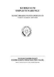Silabus smplb tunarungu kelas 8. Pdf 04 Model Ktsp Smplb 1 Rio Safari Academia Edu