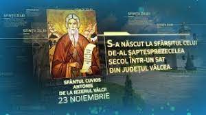 Fugi de însoțirea cu cei întinați. Sfantul Cuvios Antonie De La Iezerul Valcii 23 Noiembrie Youtube