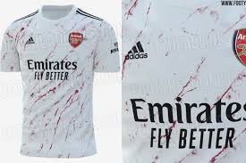 Arsenal S New 2020 21 Away Kit Leaked Online With Blood Splatter Pattern That Looks Like Someone S Been Mauled By Bear