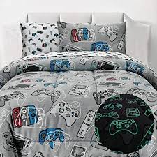 Red and black teenage bedroom. Gamepad Duvet Cover Video Game Controller Bedding Set For Kids Boys Girls Teens 3d Gamer Console Action Buttons Comforter Cover Geometry Red Black Bedspread Cover Room Decor Quilt Cover Queen Size Duvet