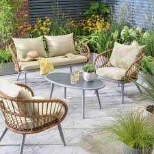Buy Argos Home Oreti 4 Seater Rattan Sofa Set Patio Sets Argos Garden Furniture Sets Furniture Sets Argos Home