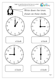 read the time 1 time worksheets for year 1 age 5 6 by urbrainy com
