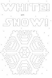 Snowflakes In Ascii Text Art Ascii Art Text Art Text Message Art