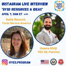 Global youth day is set to launch the official week of the youth week of prayer meetings. Join Yes On Instagram Live For Global Youth Service Day 2021 Yes Programs