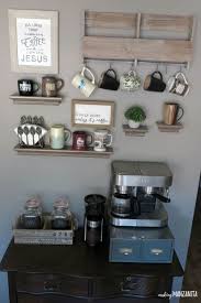 The following coffee stations offer a bevy of ideas, such as installing a water tap to fill up the coffee maker without having to move it, or adding interior cabinet lights so it's easier to brew a pot before the sun rises. 20 Coffee Bar Ideas For Your Home Diy Ideas For Coffee Stations In Your Kitchen