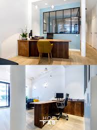 Creation D Un Bureau En Noyer Massif Agence Immobiliere Deco Bureau Professionnel Mobilier Sur Mesure