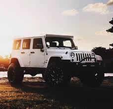 White Four Door Jeep Wrangler With Raised Light Bar Above The Windshield Ultimate Goals Dream Cars Jeep Wrangler Jeep Cars
