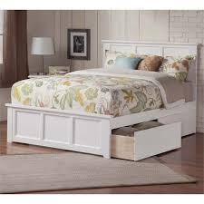 Atlantic Furniture Madison Urban Queen Storage Platform Bed In White In 2020 Bed With Drawers Traditional Bed Platform Bed With Storage