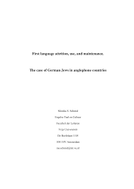 Wer glaubt etwas zu sein, hat aufgehört etwas zu werden. Pdf First Language Attrition Use And Maintenance The Case Of German Jews In Anglophone Countries
