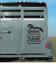 Horse Trailer Decal Caution My Best Friends Etsy Horse Trailer Horses Horse Trailers