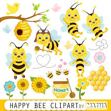 Honey Bee Clipart Bee Clipart Bees Clip Art Etsy Bee Clipart Bumble Bee Clipart Bee Theme