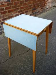 Items Similar To 1950 S Retro Mid Century Blue Formica Beech Drop Leaf Kitchen Table On Etsy Kitchen Table Inside Decor Mid Century Kitchen Table