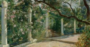 Le Mausolee Dans Le Jardin De La Villa Djenan Meryem A Alger Toile De Georges Antoine Rochegrosse Comment Peindre Photos Paysage Peintre