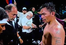 For me, there is no way that fight was a draw.. I had Pacquiao up by two  rounds. But, regardless of the decision, to see a 46 year old put on a