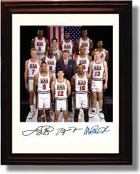 The team subsequently lost three games in the olympics against its opponents, which is the most games ever lost by a us men's olympic basketball team. Amazon Com Framed 92 Olympic Basketball Team Autograph Replica Print Usa Dream Team Home Kitchen