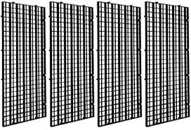 Pomeat 4pcs Aquarium Fish Tank Bottom Isolation Black Grid Divider Tray Egg Crate Louvre For Mix Aquarium Fish Tank Aquarium Fish Fish Tank