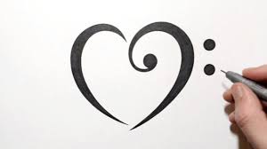 See more ideas about guitar tattoo, clef, music tattoos. How To Draw A Bass Clef And Heart Tattoo Design Simple But Cool Youtube