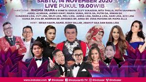 Watch live indosiar tv tv channel , indonesia tv channels. Link Live Streaming Indosiar Kemeriahan Semarak Indosiar Bersama Rhoma Irama Elvy Sukaesih Dan Lainnya Sabtu 14 November 2020 Showbiz Liputan6 Com