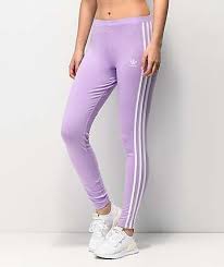 Adidas 3 Stripe Purple Glow Leggings Zumiez Adidas Leggings Outfit Outfits With Leggings Adidas Outfit