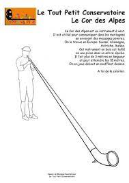 dessin coloriage du cor des alpes instrument de musique a vent eveil musical tout petit conservatoire scrapbooking magique facile