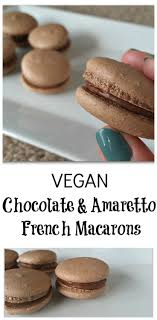 Vegan Macarons Chocolate Amaretto Vegan Desserts Vegan Macarons Vegan Baking
