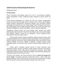 Kesemua para nabi terdahulu juga cabaran yang ada di malaysia adalah bagaimana untuk menyeimbangkan kepentingan yang berbagai dari kumpulan etnik yang berbeza. Kepentingan Kepelbagaian Budaya Artikel