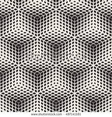 Abstract Black And White Geometric Background Vector Seamless Black And White Halftone Cubes Pattern Abstract Geometric Background Design Cube Pattern Geometric Pattern Pattern Art