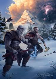 Conoce su historia y los tipos que hay. Kratos And Atreus Viejos Art Grandes Guerreiros Guerreiro Espartano God Of War