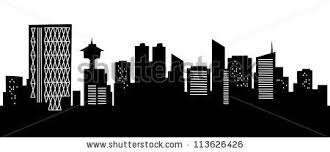 Black And White Cityscape Cartoon Cartoon Skyline Silhouette Of The City Of Calgary Alberta Canada By Blambca Via Shutterstock City Prints Skyline Silhouette Stock Photos
