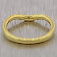 Plat diamond curved band ring 6. Tiffany Co Elsa Peretti 18k Yellow Gold Curved Band Ring Collectors1946 Com