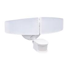 3000 Lumen Dual Head Security Flood Light With Motion Sensor Honeywell Led Lighting