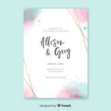 Lade Elegante Einladungskartenschablone Des Aquarells Kostenlos Herunter Elegant Invitations Invitations Birthday Card Template
