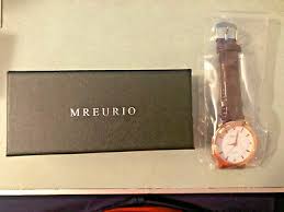 Mreurio quartz watch rose gold and black new with gift box. Mreurio æ—¶å°šæ‰‹è¡¨çŸ³è‹±è¡¨æ£•è‰²äººé€ çš®é©è¡¨å¸¦ å…¨æ–° Ebay